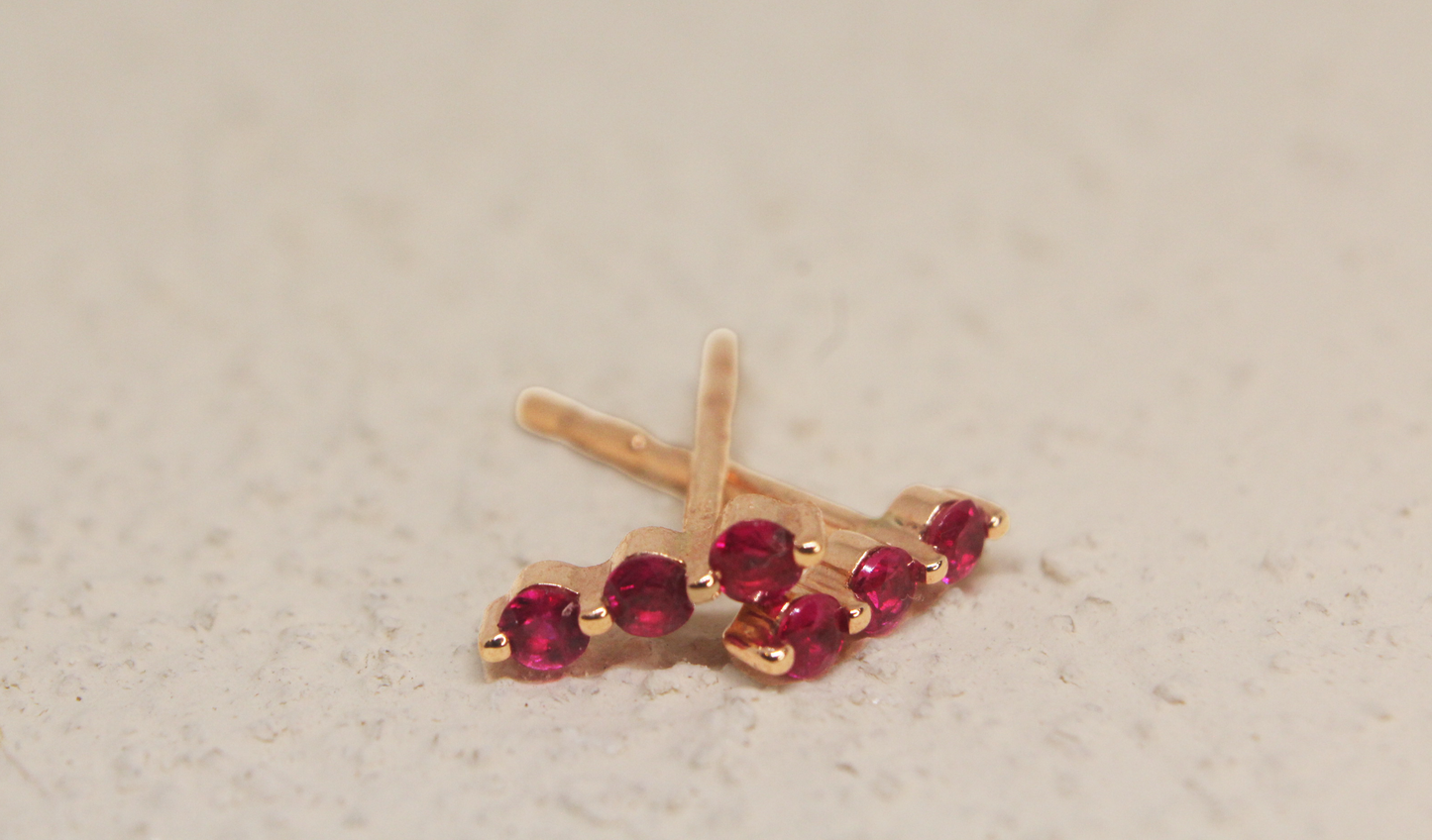 Crimson Trio Earrings