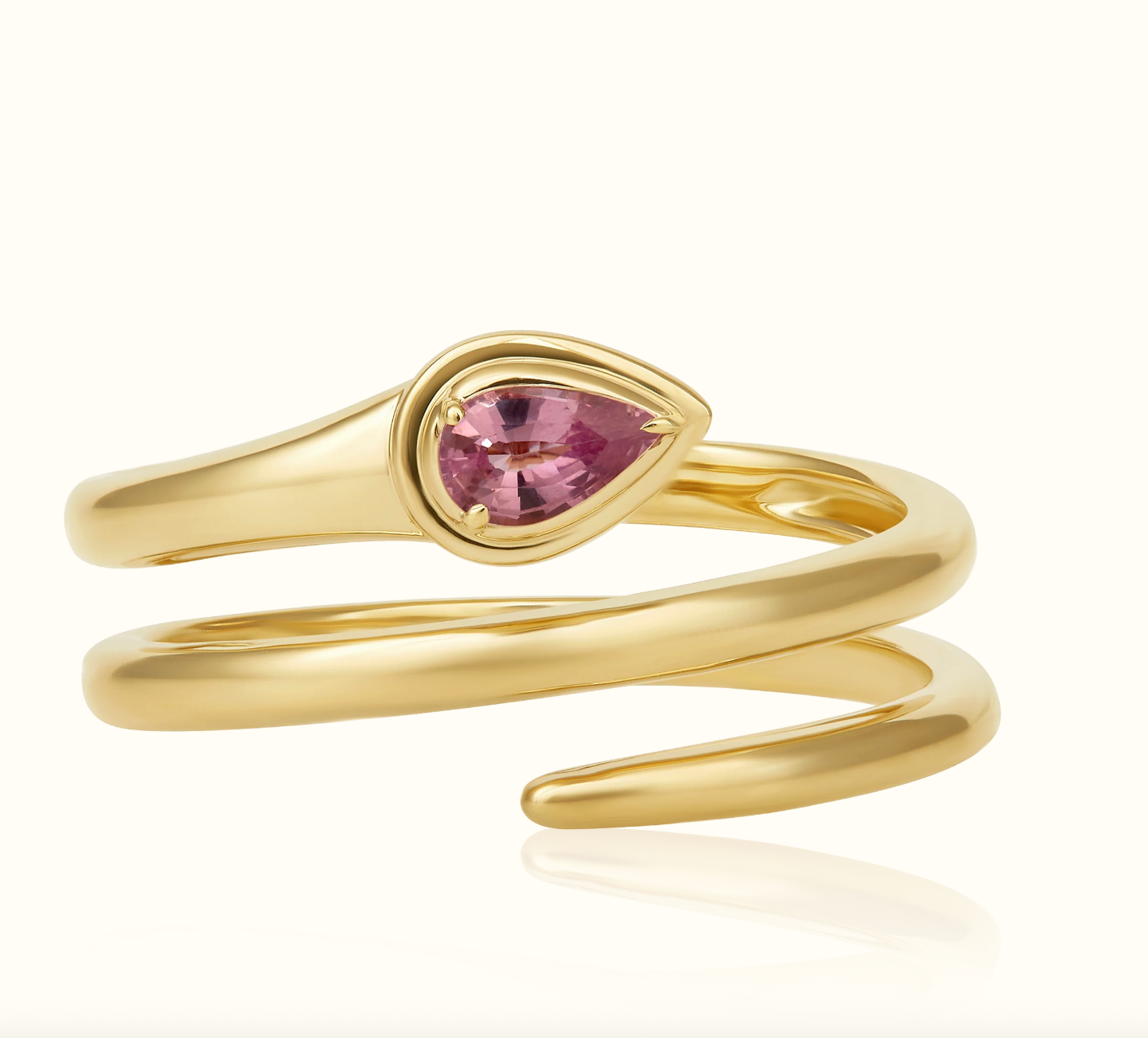 Cobra Pink Sapphire Ring